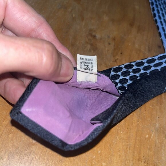 Vintage Mens Tie Titos Of Antioch Blue Polyester - Picture 6 of 8